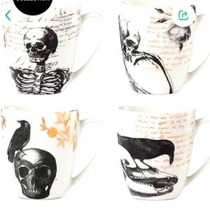 Lenox Antique Gold Halloween Mugs